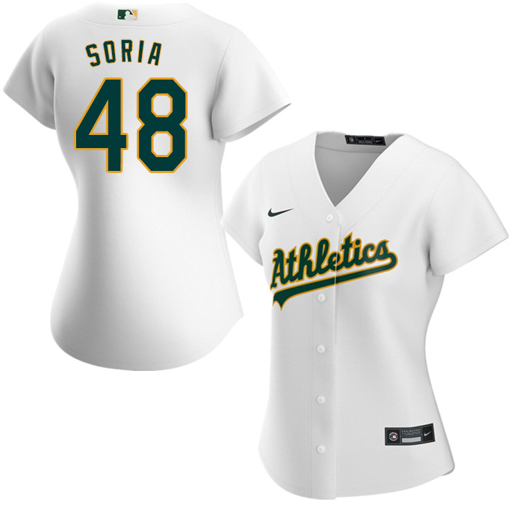 Nike Women #48 Joakim Soria Oakland Athletics Baseball Jerseys Sale-White